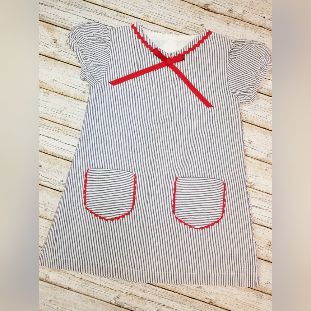 Seersucker stripe dress